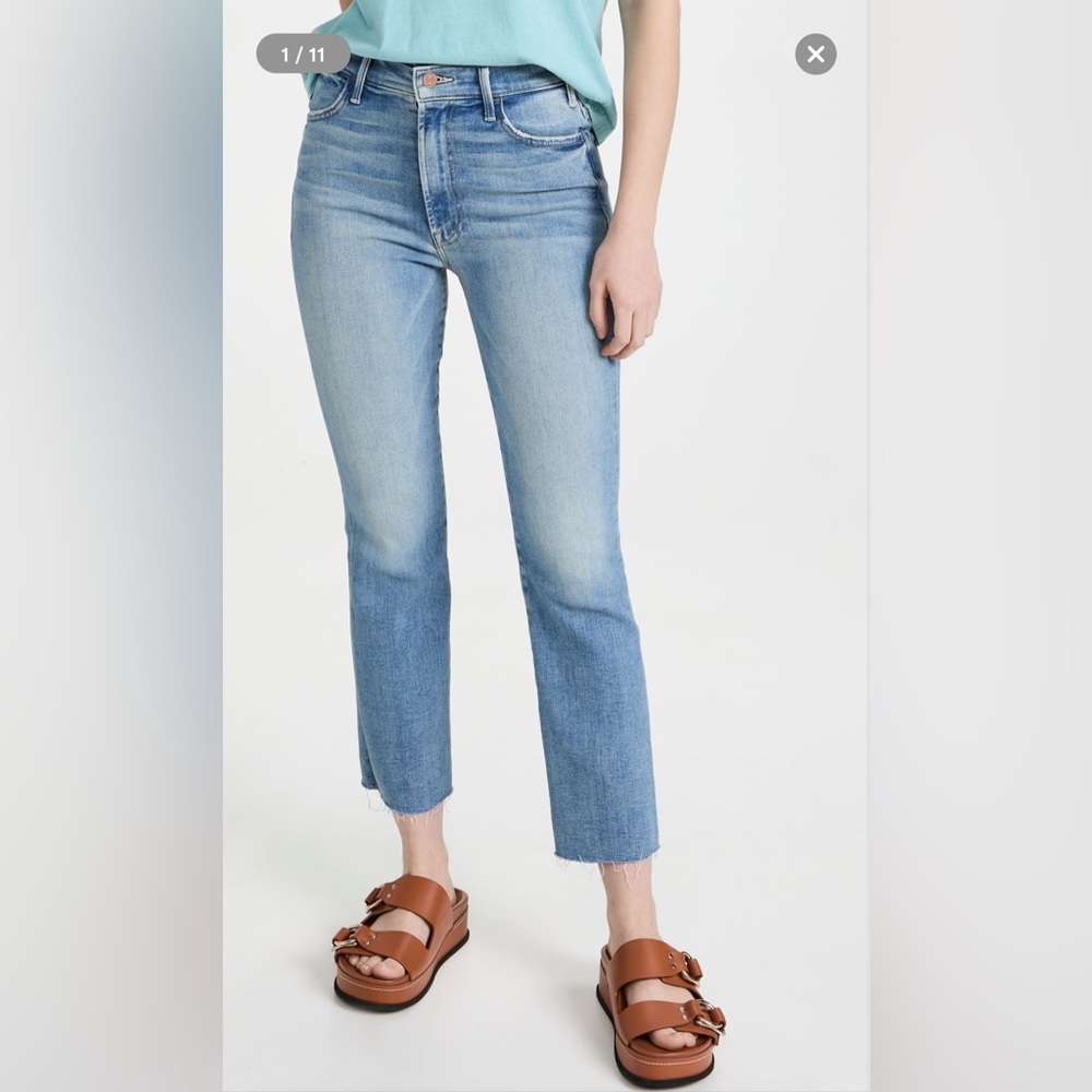 Worn Once MOTHER The Hustler Ankle Fray Jeans in Au Revoir - Size 25